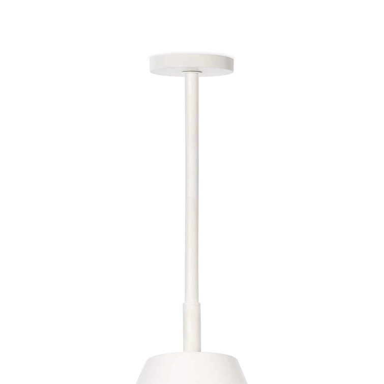 Elegant White Glass Outdoor Pendant Light - Minimalist Design
