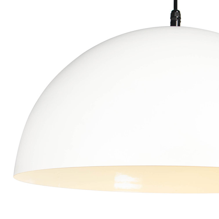 Elegant White Aluminum Outdoor Pendant with Dimmable Feature