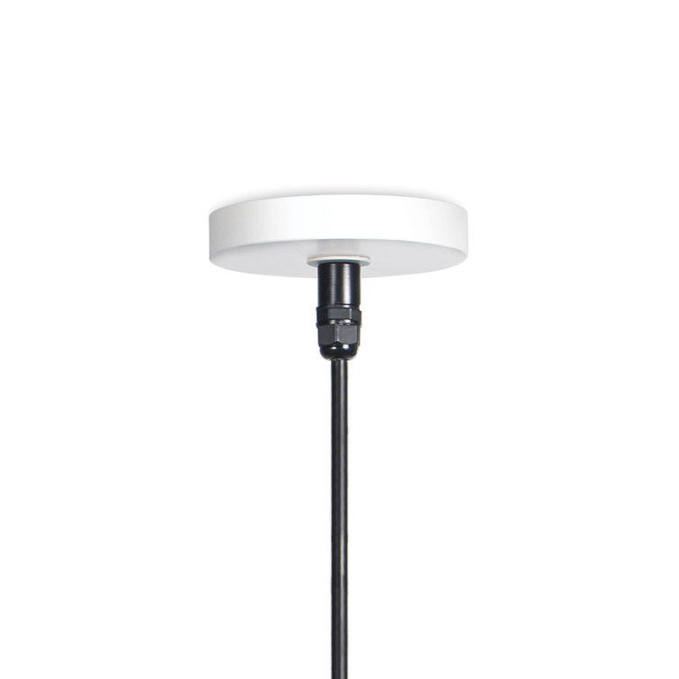 Elegant White Aluminum Outdoor Pendant with Dimmable Feature