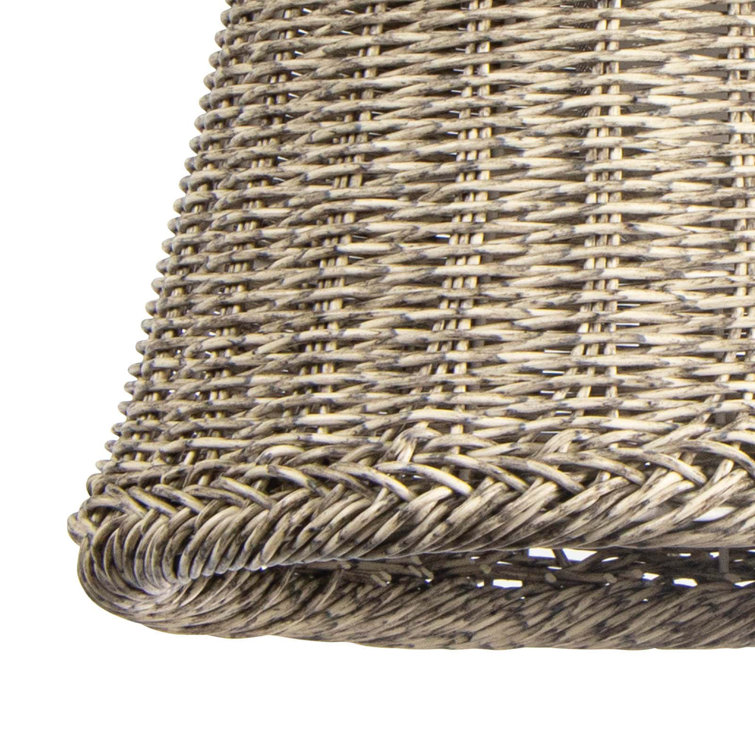 Augustine Whitewashed Wicker 1-Light Outdoor Pendant