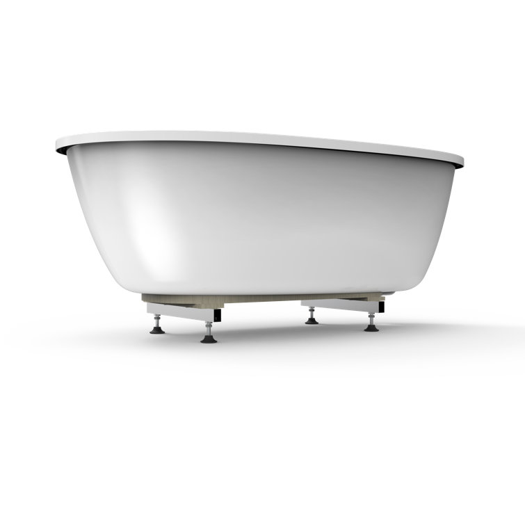 Stretto 67" White Acrylic Freestanding Soaking Bathtub