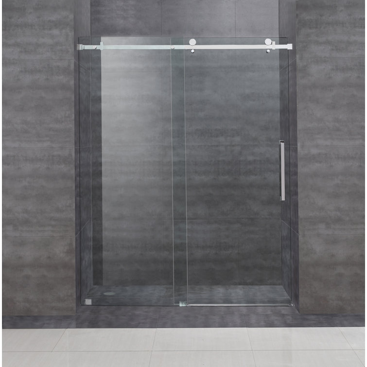 Moselle 56-60" Frameless Sliding Shower Door with Stainless Steel Hardware