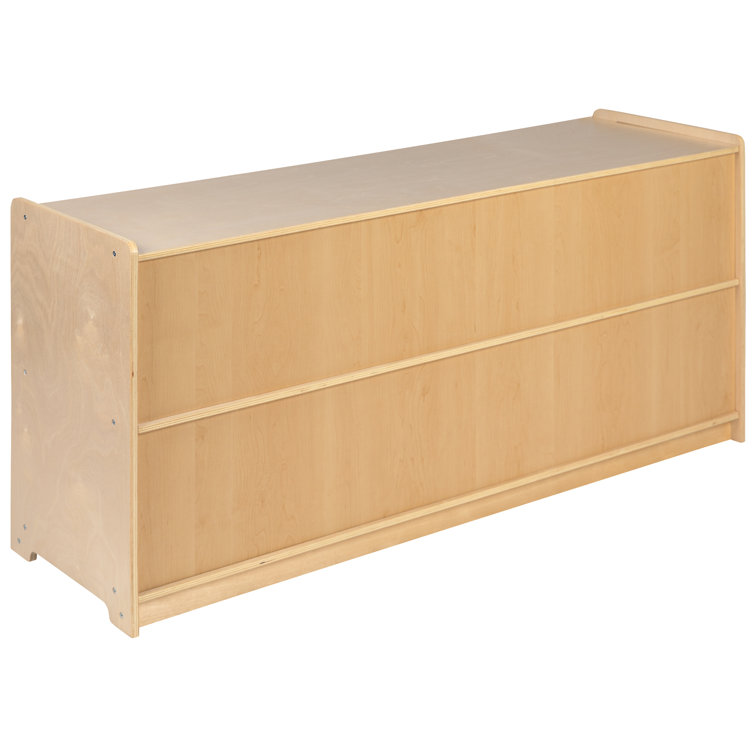 Natural Birch Plywood 2-Section Classroom Storage Cabinet