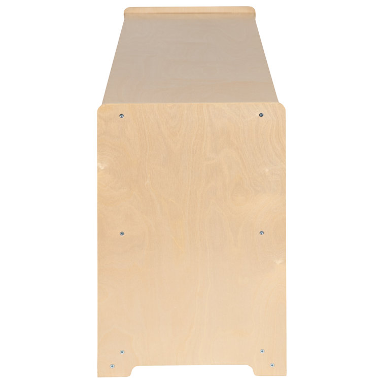 Natural Birch Plywood 2-Section Classroom Storage Cabinet