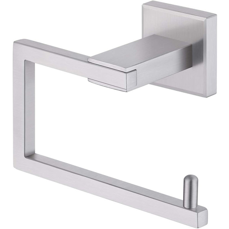 Brushed Nickel Wall Mounted Square Toilet Paper Holder