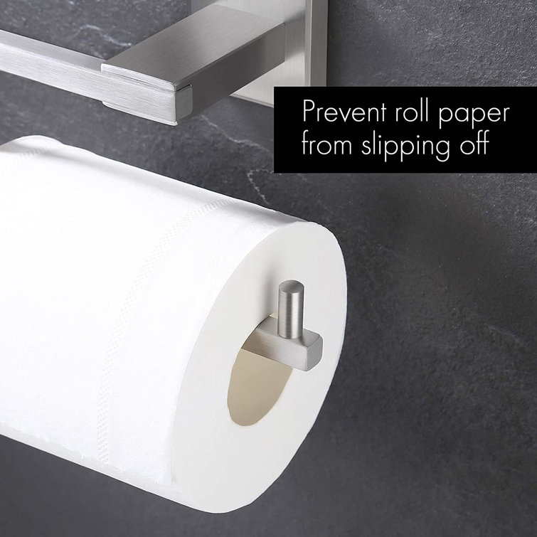 Brushed Nickel Wall Mounted Square Toilet Paper Holder