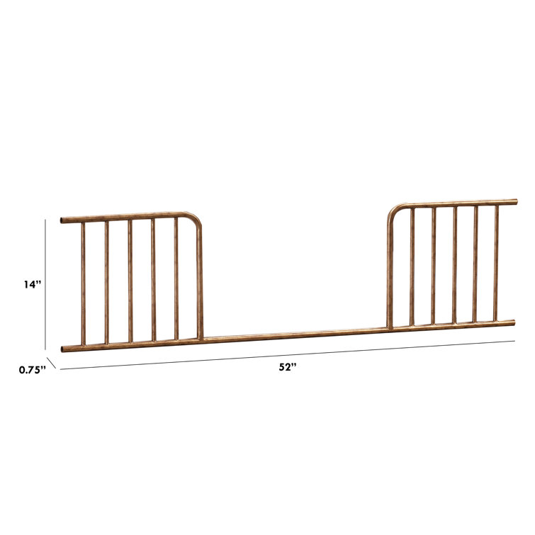 Vintage Gold Iron Toddler Bed Conversion Rail