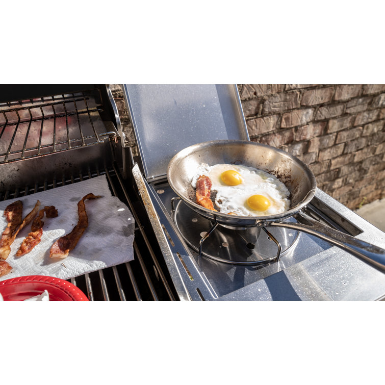 Stainless Steel 4-Burner Propane Gas Grill with Infrared Side Burner