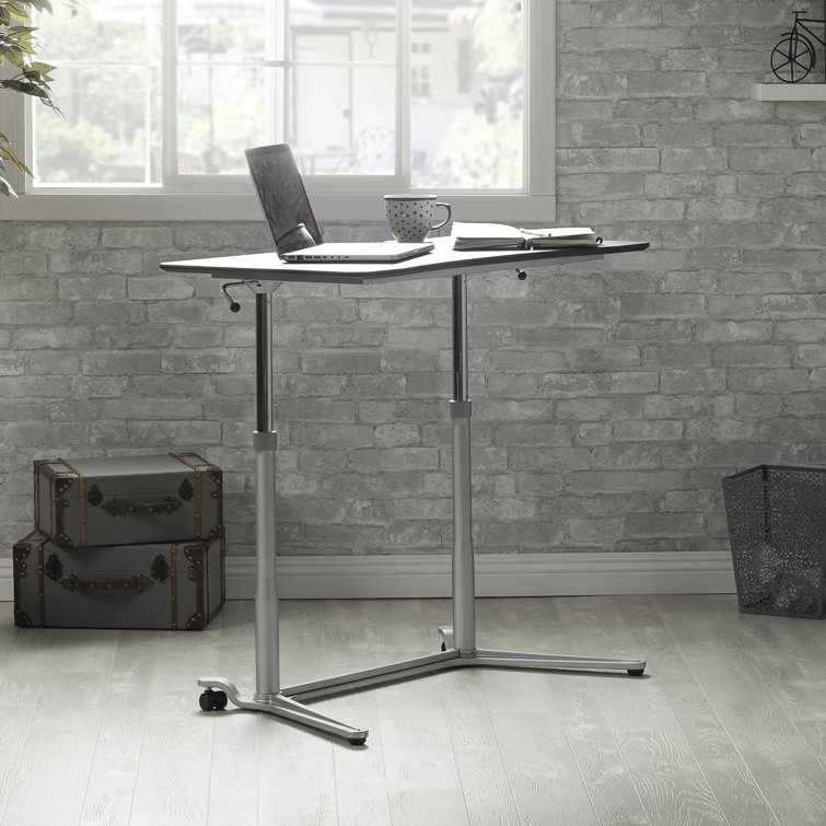 Sierra 42" Black and Silver Adjustable Metal Standing Desk