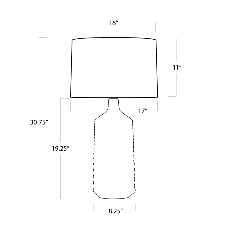 White Ceramic Table Lamp with Linen Shade and Brass Accents
