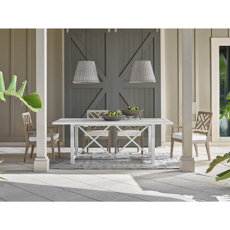 Augustine Whitewashed Wicker 1-Light Outdoor Pendant