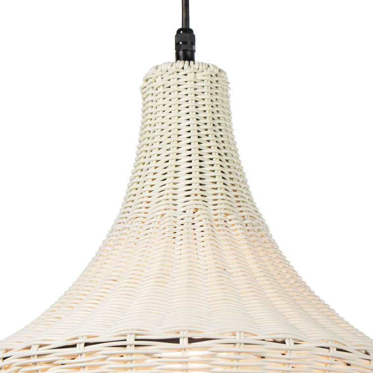 Vista 17" White Outdoor Chandelier with Empire Shape