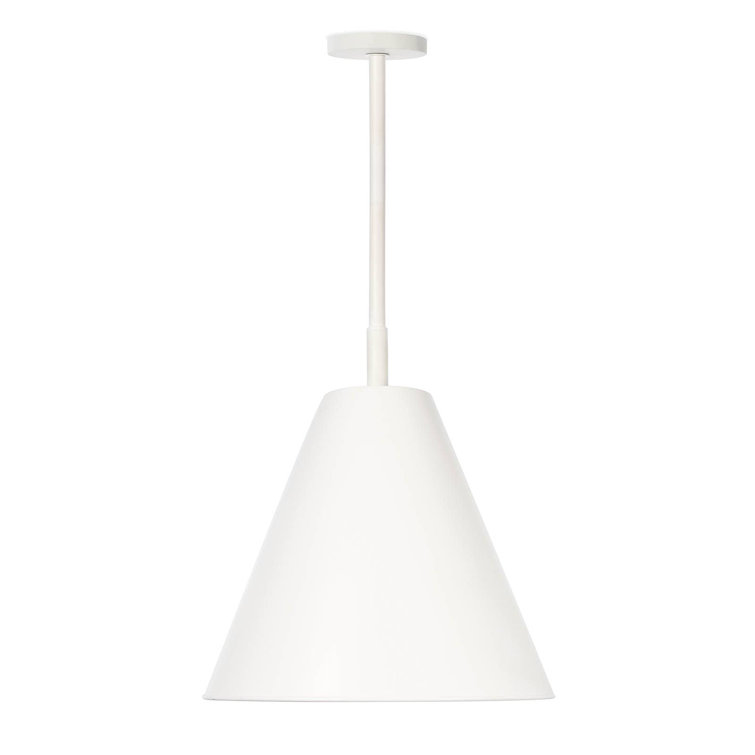 Elegant White Glass Outdoor Pendant Light - Minimalist Design