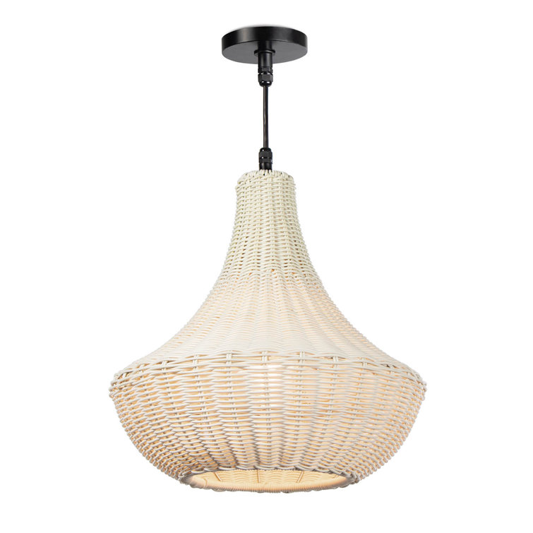 Vista 17" White Outdoor Chandelier with Empire Shape