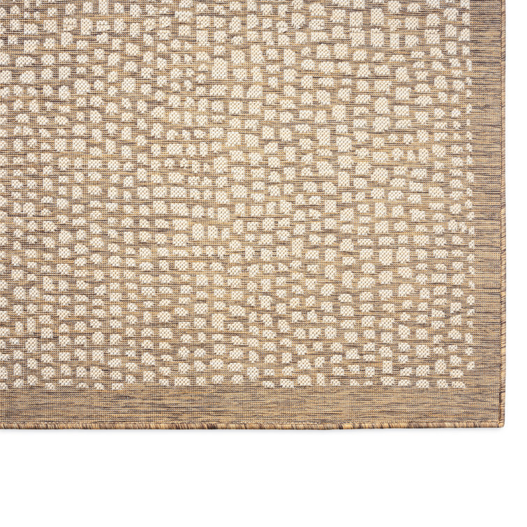Marlin Brown and Beige Synthetic 5' x 7' Rectangular Rug
