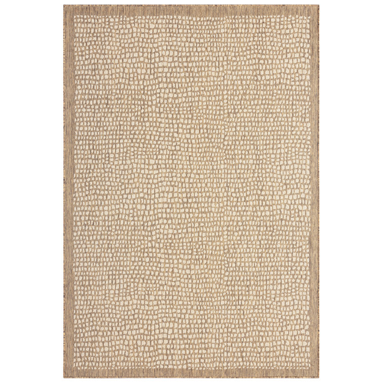 Marlin Brown Rectangular Synthetic Indoor/Outdoor Area Rug 8' x 10'