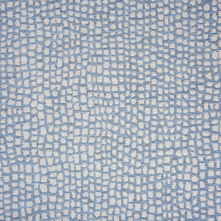 Marlin Blue & Beige 5' x 7' Reversible Synthetic Area Rug