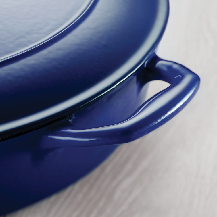 5.5 Quart Blue Enameled Cast Iron Dutch Oven with Lid