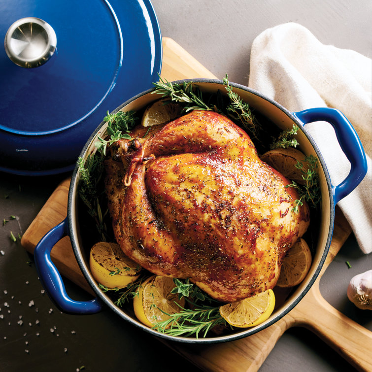 5.5 Quart Blue Enameled Cast Iron Dutch Oven with Lid