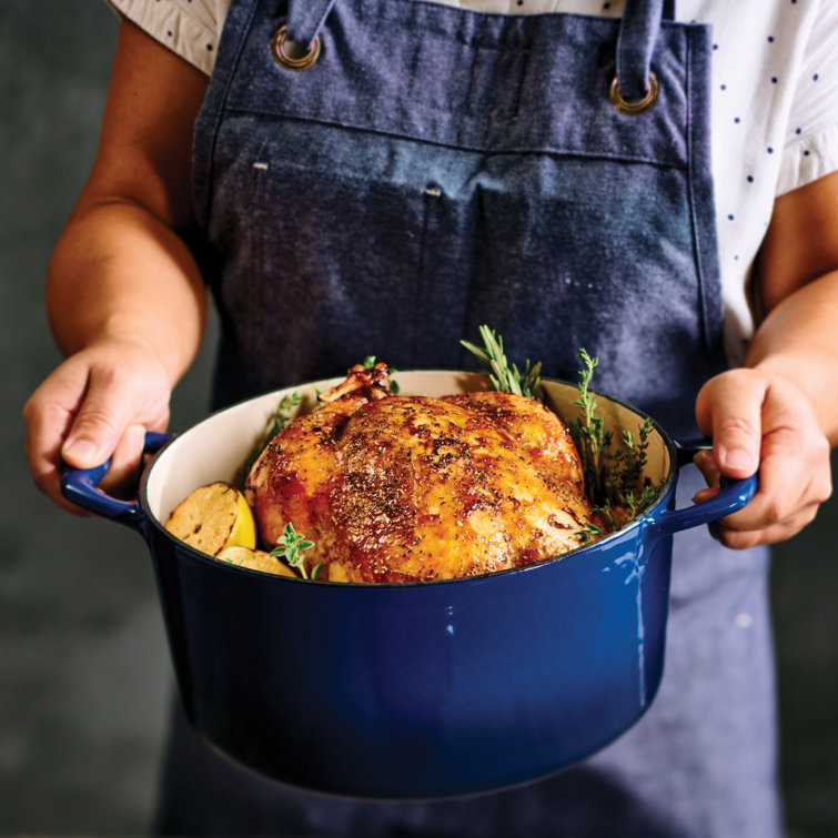 5.5 Quart Blue Enameled Cast Iron Dutch Oven with Lid