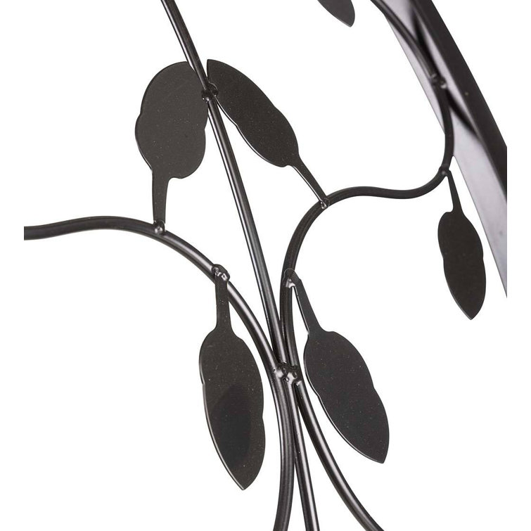 Burnished Bronze Metal Tree of Life Arched Garden Arbor with Gate