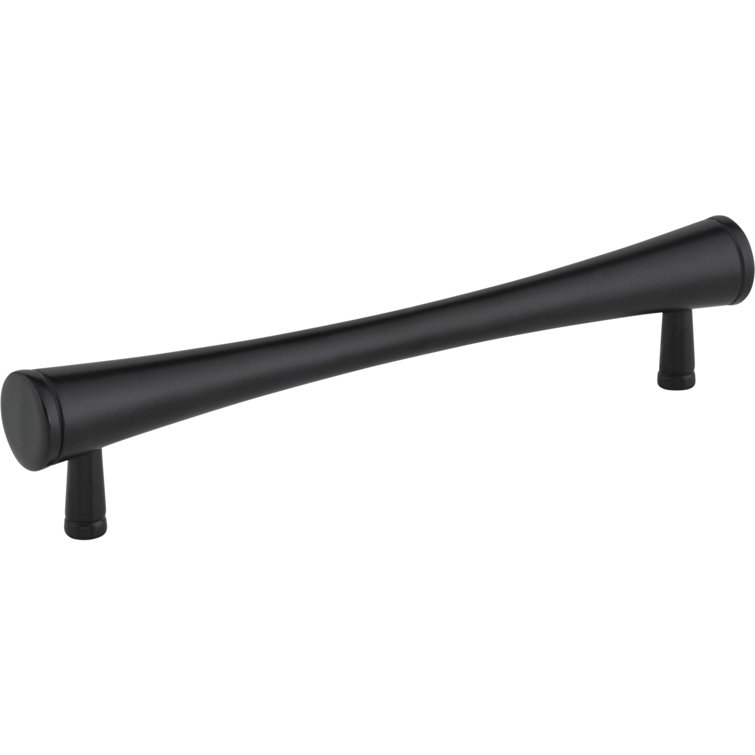 128 mm Matte Black Modern Cabinet Pull with Mounting Hardware