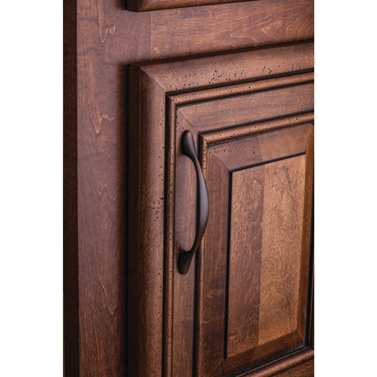 Satin Bronze Arched Cabinet Pull with Mounting Hardware