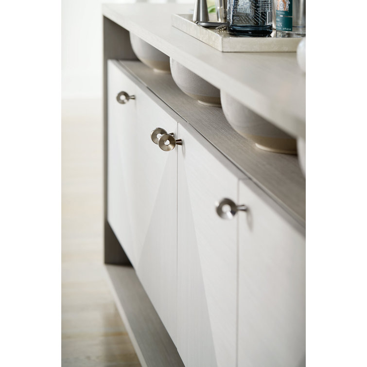 Axiom 72'' White and Gray Media Console with Cabinet
