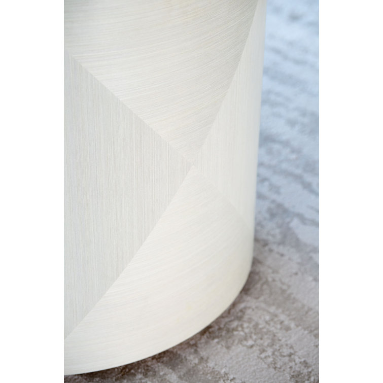 Transitional Gray and White Glass Top Metal Chairside Table