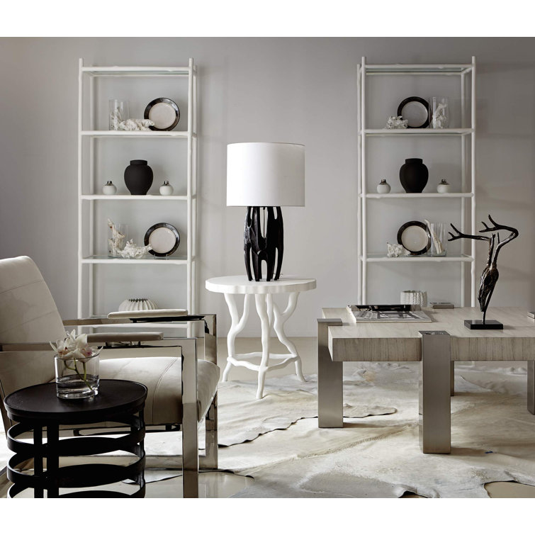 Black Round Metal Storage Occasional Table