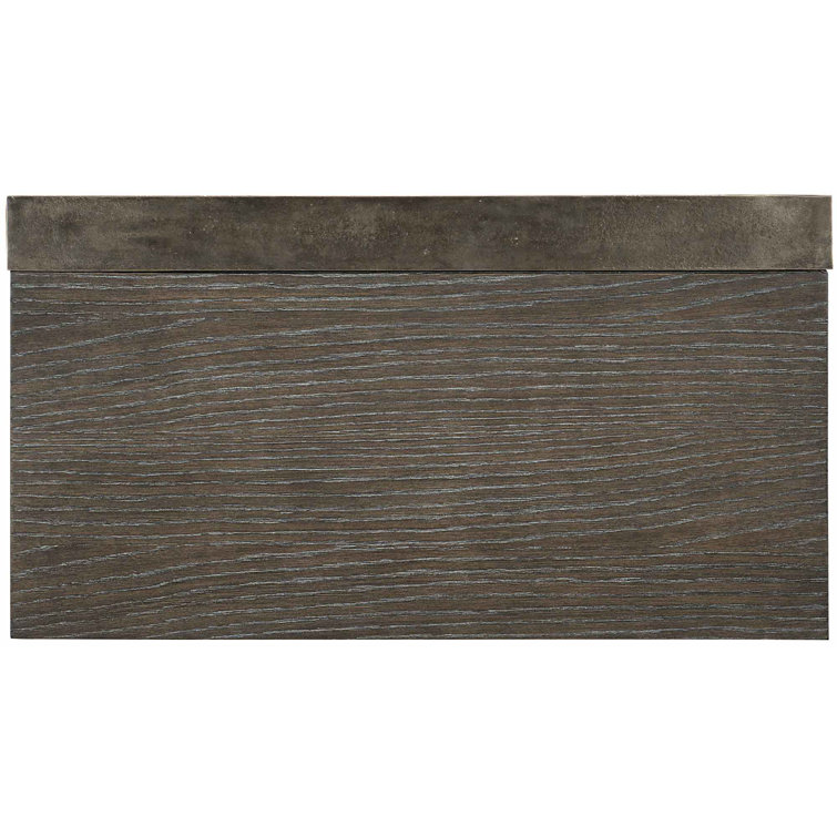 Dixon Transitional 2-Drawer Nightstand in Weathered Charcoal Gray