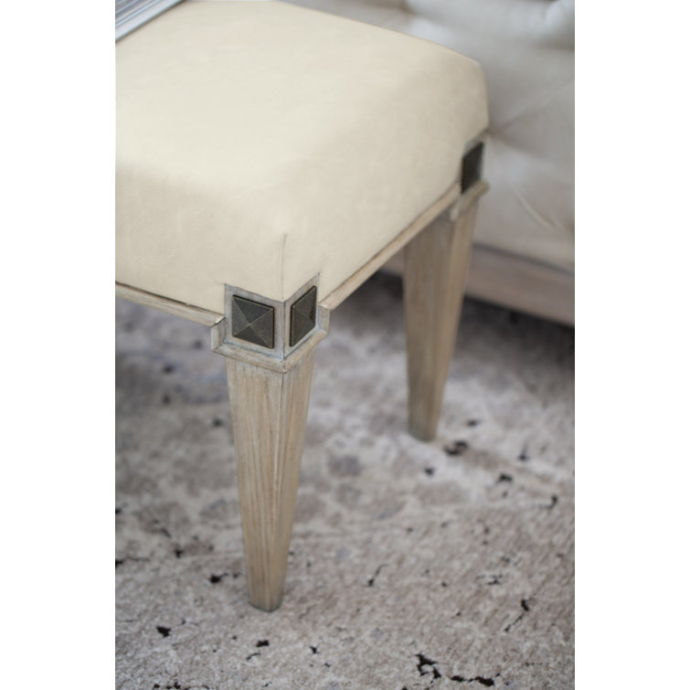 Santa Barbara 60'' Beige Upholstered Transitional Bench
