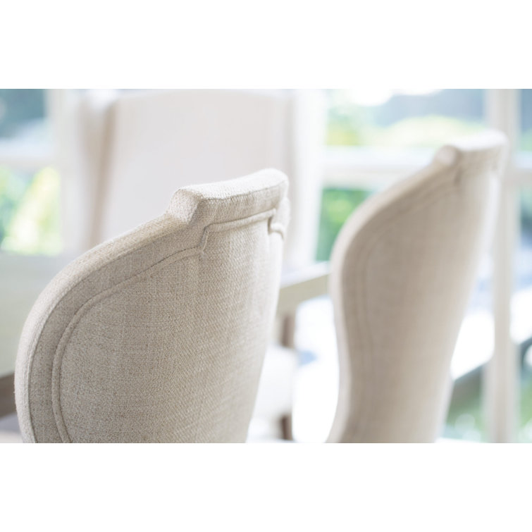 Santa Barbara Beige Linen Upholstered Parsons Side Chair