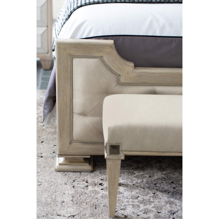 Santa Barbara 60'' Beige Upholstered Transitional Bench