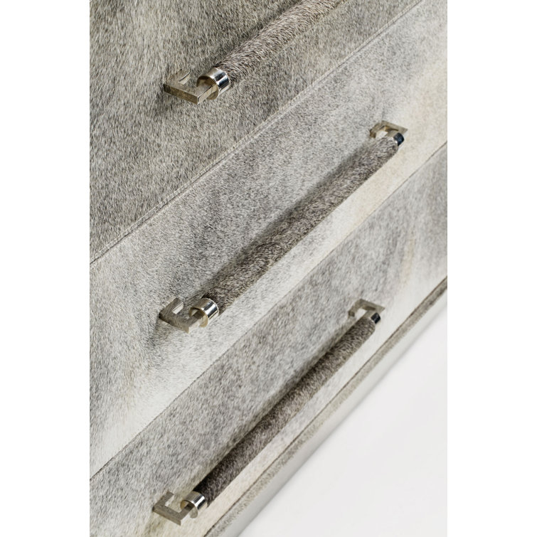 Transitional Beige 3-Drawer Dresser with Felt-Lined Storage