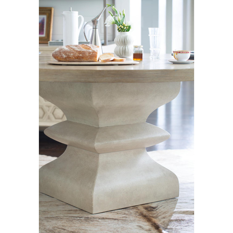 Santa Barbara Round Brown Wood Extendable Dining Table