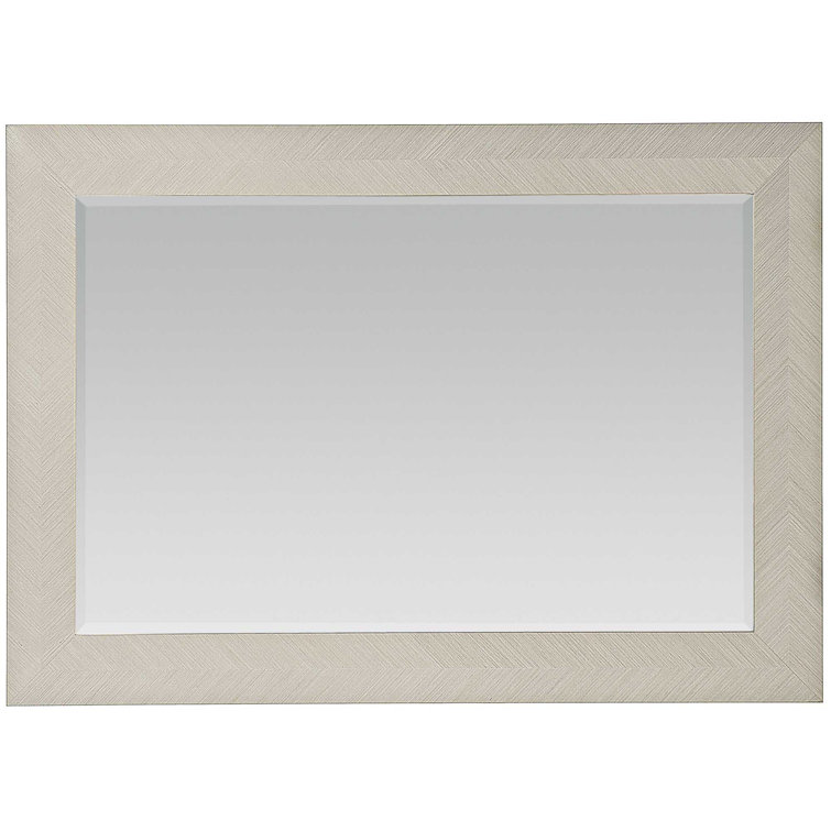 Transitional Axiom 6-Drawer Dresser in White and Gray with Artistic Flair