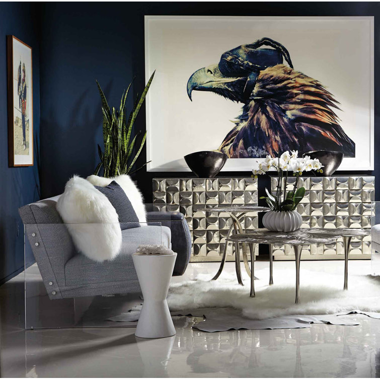 Annabella Satin Nickel Free Form Coffee Table
