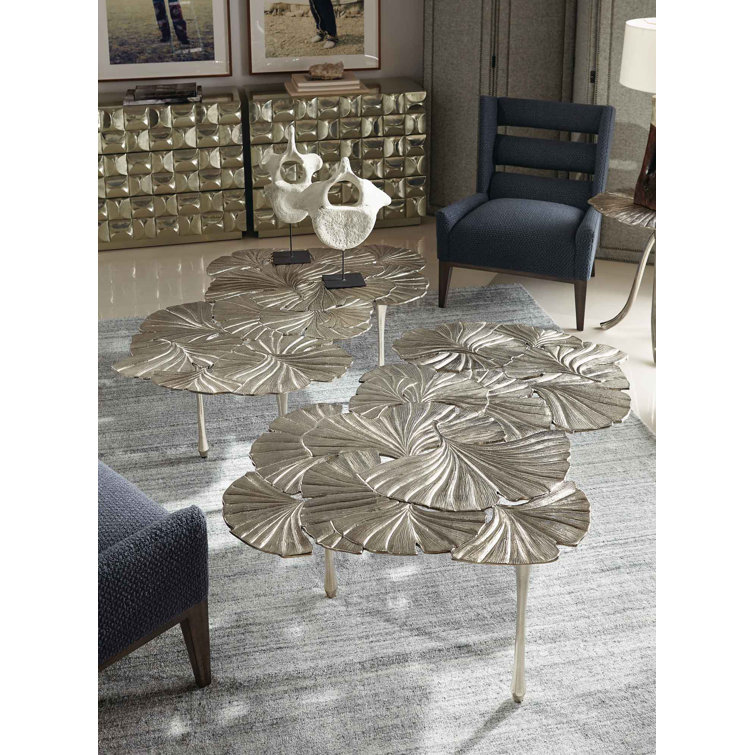 Annabella Satin Nickel Free Form Coffee Table