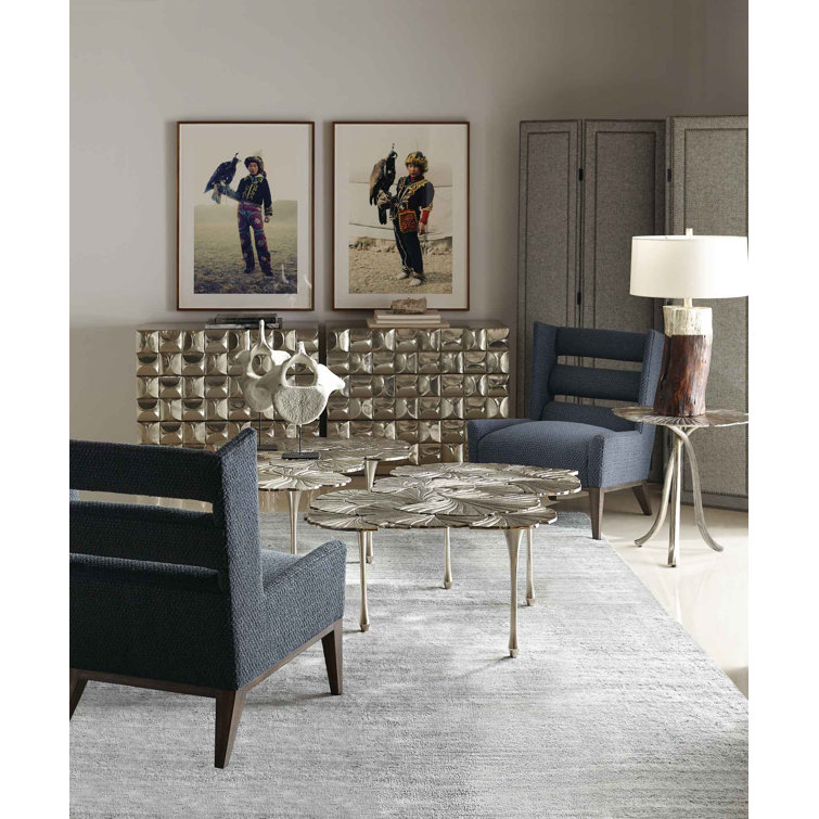 Annabella Satin Nickel Free Form Coffee Table