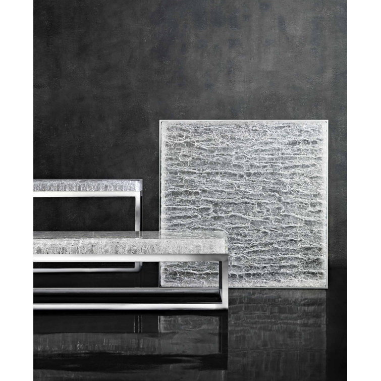 Arctic Elegance Polished Stainless Steel Large Console Table