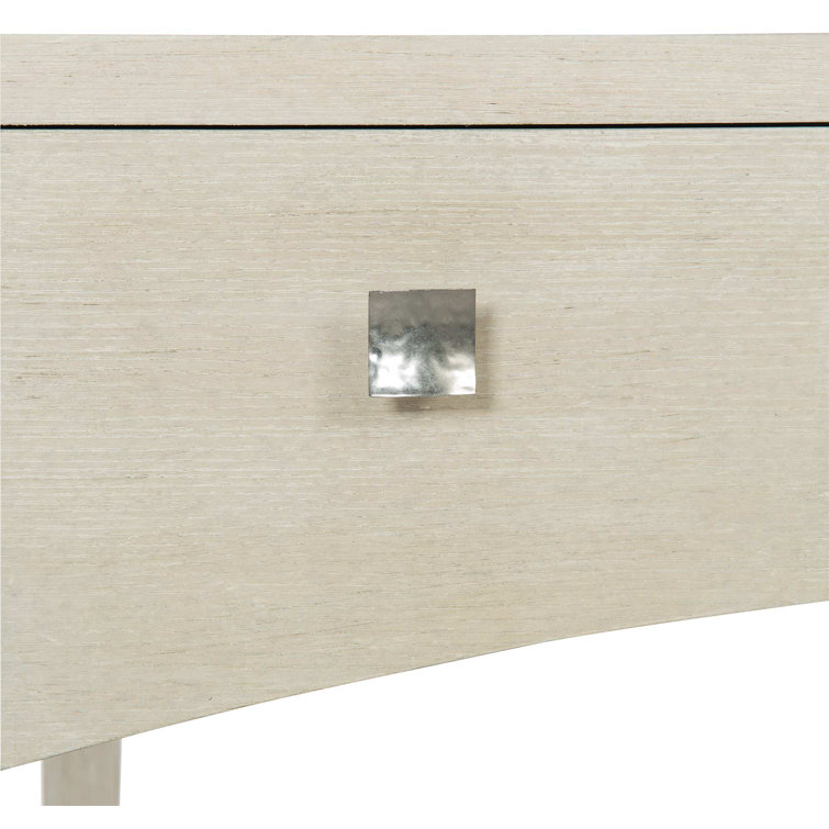Cream Transitional Wood Home Office Desk with Three Drawers