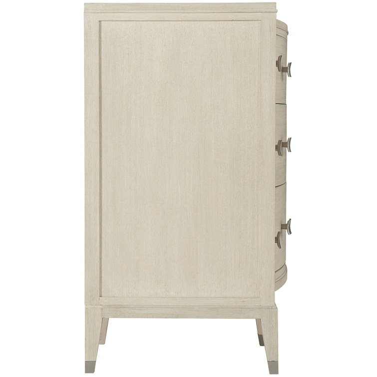 East Hampton Cream 9-Drawer Transitional Dresser with Silver Accents