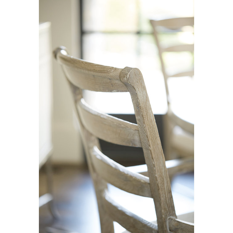 Sand Beige Handcrafted Wood Traditional Arm Chair