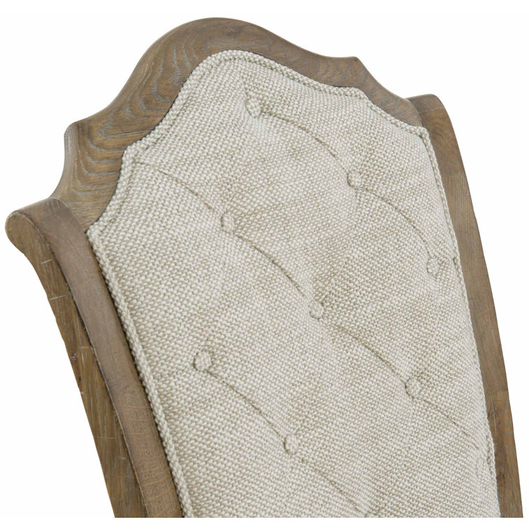 Casual 43" Peppercorn Leather Upholstered Side Chair