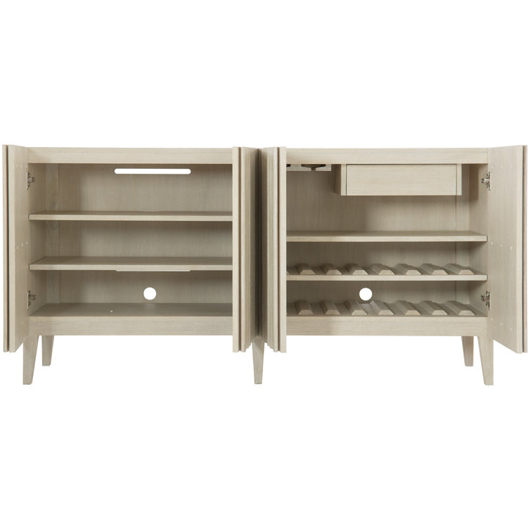 Cream and Brown 68'' Transitional Sideboard with Cabinet