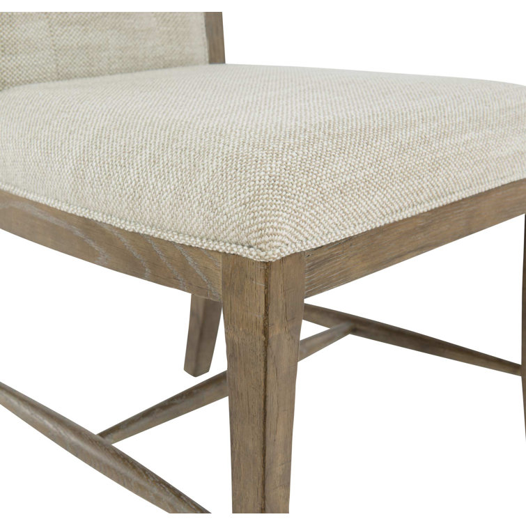 Casual 43" Peppercorn Leather Upholstered Side Chair