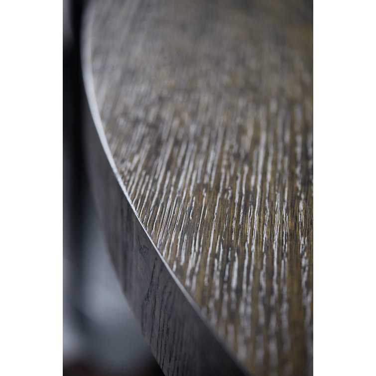 Linea 60'' Transitional Round Solid Wood Brown Dining Table