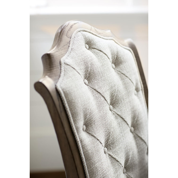 Casual 43" Peppercorn Leather Upholstered Side Chair