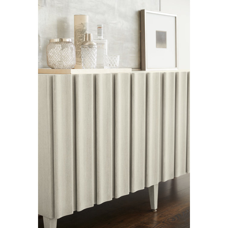 Cream and Brown 68'' Transitional Sideboard with Cabinet